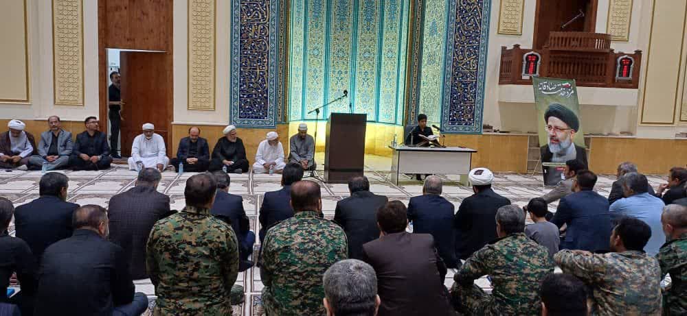 برگزاری مراسم گرامیداشت رئیس جمهور فقید در مسجد جامع اهل سنت بندرعباس برگزار شد