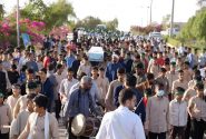 تشییع باشکوه پیکر مطهر شهید گمنام در شهرک فجر گاز