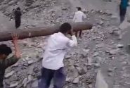 اصلاح شبکه برق ۲۰ کیلوولت گردنه مهندس بخش توکهور هشت‌بندی و سندرک هرمزگان 