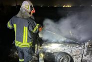 حریق خودرو حامل سوخت در جاده بندرعباس – میناب