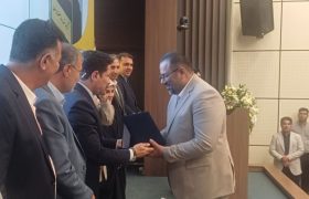 تقدیر از شرکت پودر گچ جنوب فارس در حضور معاون رئیس‌جمهور