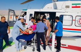 اعزام هوایی دو مصدوم سانحه ترافیکی از بستک به بندرعباس