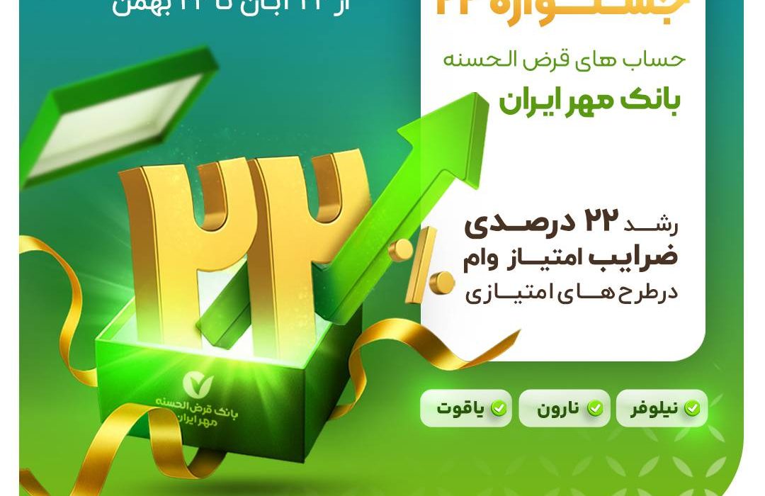 جشنواره ۲۲ حساب‌های بانک مهر ایران
