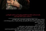 پیام مدیرعامل منطقه ویژه اقتصادی صنایع معدنی و فلزی خلیج فارس به مناسبت وداع با آقای شهید ایران