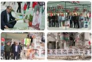 ادای احترام و تجدید میثاق مدیرکل امور مالیاتی هرمزگان با ۱۶۸ تن از شهدای مدرسه شجره طیبه میناب