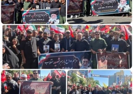 کاروان کارکنان منطقه ویژه اقتصادی صنایع معدنی و فلزی خلیج فارس در مراسم تشییع و تدفین رهبر شهید حضور یافت