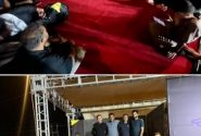 تقدیر احمد مرادی از کارکنان صدا و سیمای مرکز خلیج فارس در مسیر نجف به کربلا